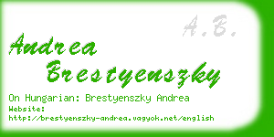 andrea brestyenszky business card